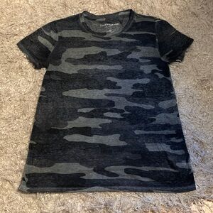 Lucky Brand Semi sheer Camo Tee - Dark and Light Gray - size XS NWOT
